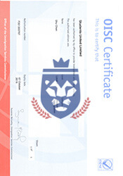 Visa UK资质证书